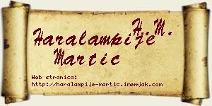 Haralampije Martić vizit kartica